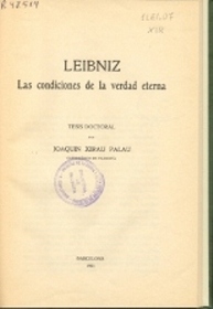 Leibniz : las condiciones de la verdad eterna